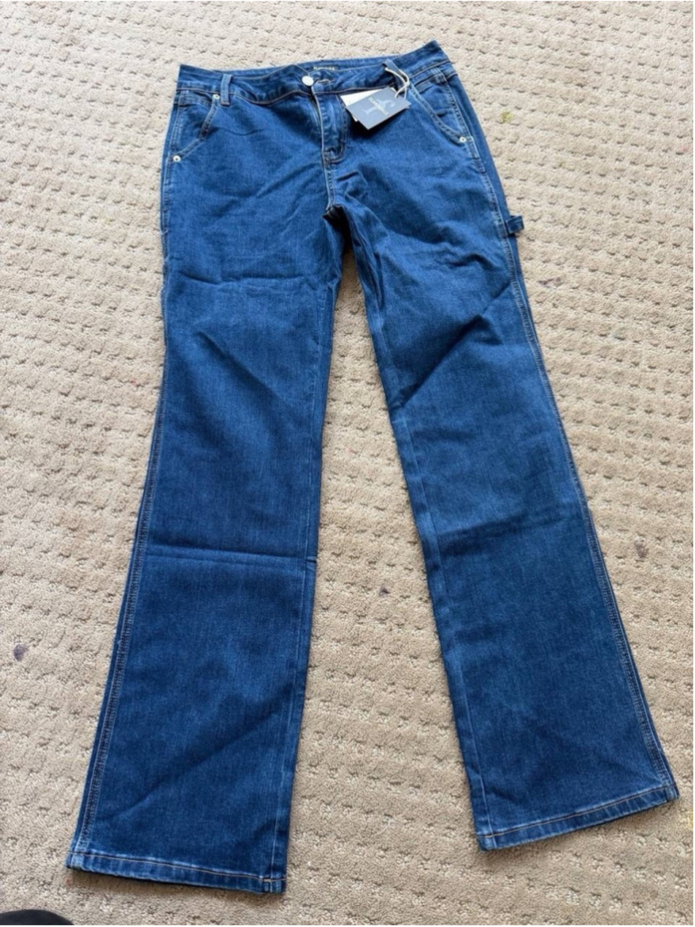 Flamingals Wash Mid Rise Bootcut Carpenter Jeans Without Belt L